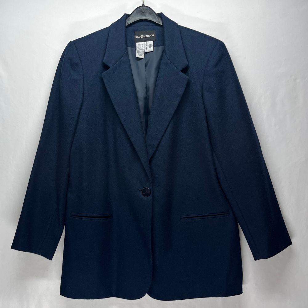 Sag Harbor Navy Wool Blazer